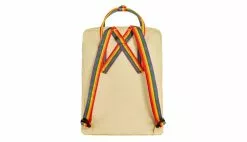 Fjällräven Kånken Rainbow Light Oak Blanc / White -Semelles Soldes f23620 115 907