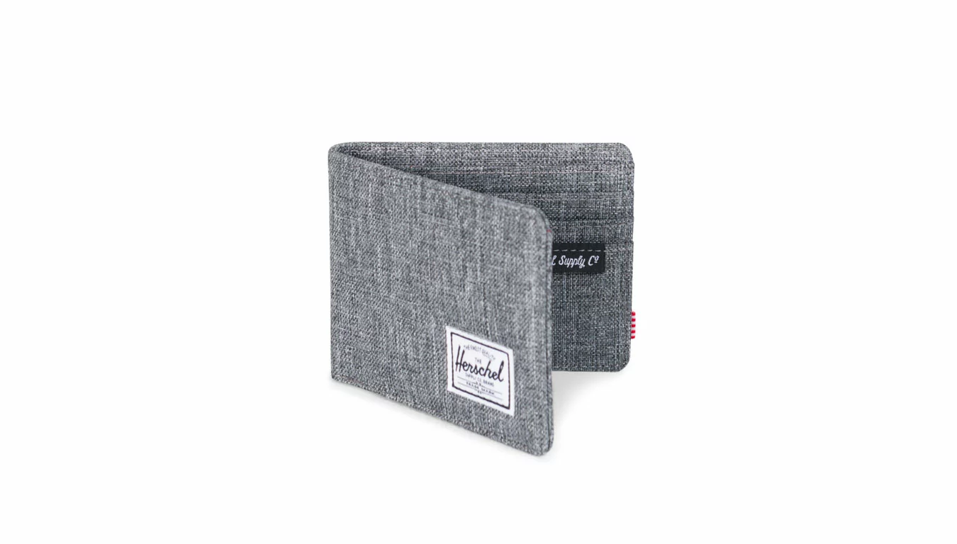 Herschel Supply Roy RFID Raven Crosshatch Gris / Grey 4 Herschel Supply Roy RFID Raven Crosshatch Gris / Grey – Image 2