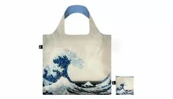 Loqi Katsushika Hokusai - The Great Wave, 1831 Recycled Bag Blanc / White