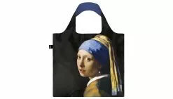 LOQI JOHANNES VERMEER - GIRL WITH A PEARL EARRING Recycled Bag Noir / Black