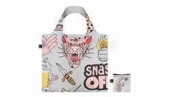 Loqi Snask Tiger Snake Grey Recycled Bag Gris / Grey