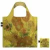 Loqi VINCENT VAN GOGH Sunflowers Bag Jaune / Yellow -Semelles Soldes vg.sf loqi van gogh sunflowers bag with zip pocket front