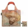 Loqi VINCENT VAN GOGH Self Portrait With Straw Hat Bag Rouge / Red -Semelles Soldes vg.sh