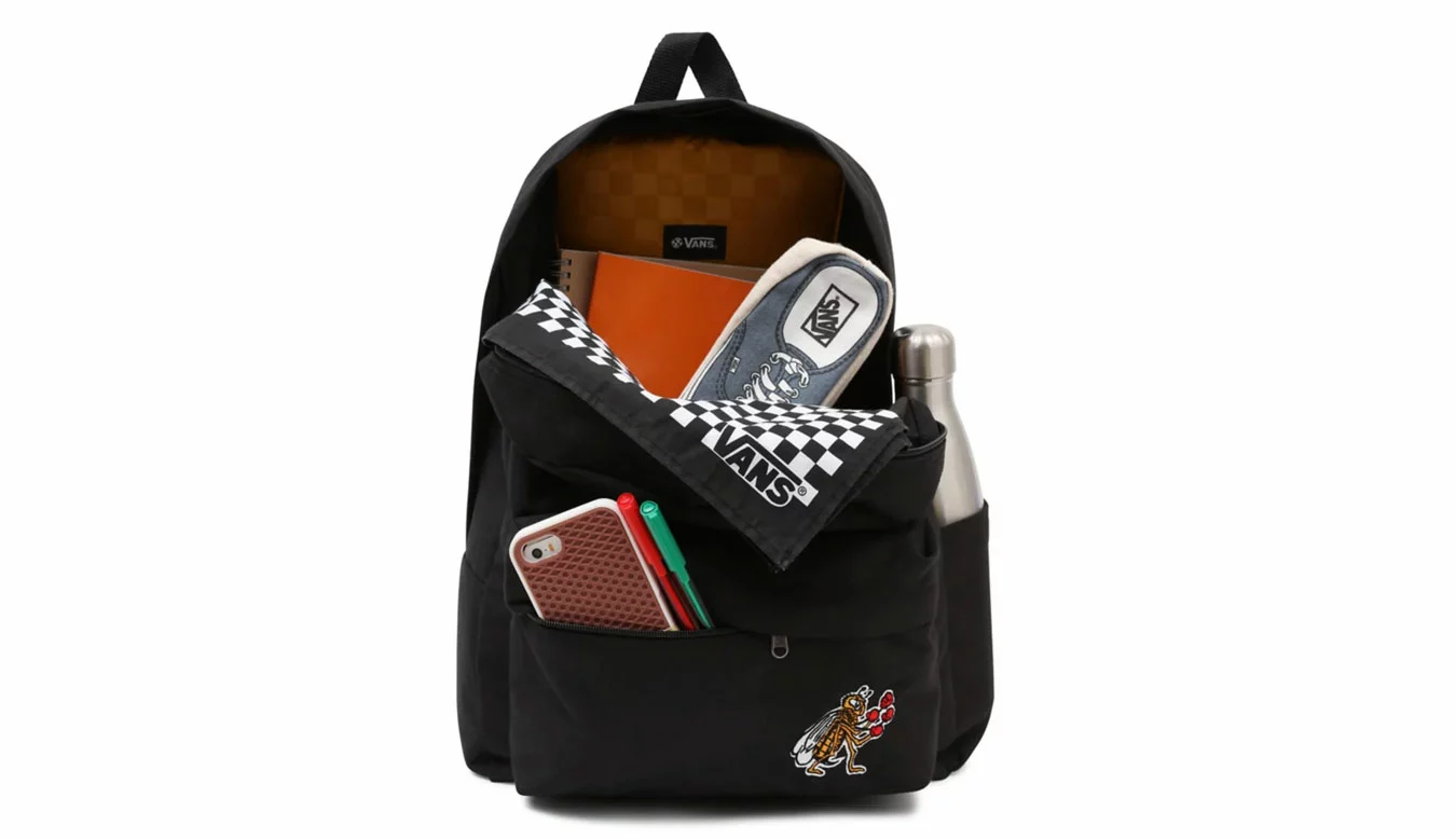 Vans Checkerboard Research Old Skool IIII Backpack Noir / Black 5 Vans Checkerboard Research Old Skool IIII Backpack Noir / Black – Image 3