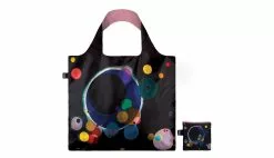 Loqi Wassily Kandinsky Several Circles Recycled Bag Noir / Black
